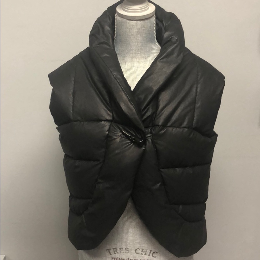 All Saints Black Quilted Vest